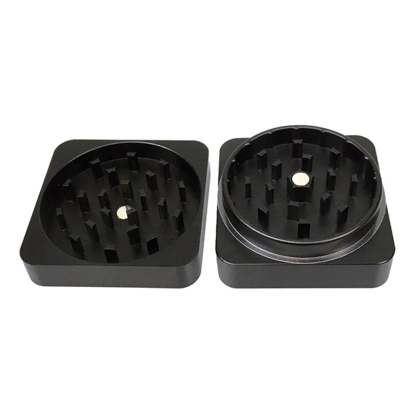 Best Buds Flat Square Onyx - Aluminum Grinder (2 parts - 50mm)