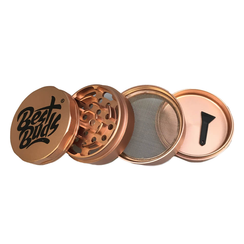 Best Buds Razor Mighty Rose Gold - Grinder de Aluminio (4 partes - 60mm) - CBDream